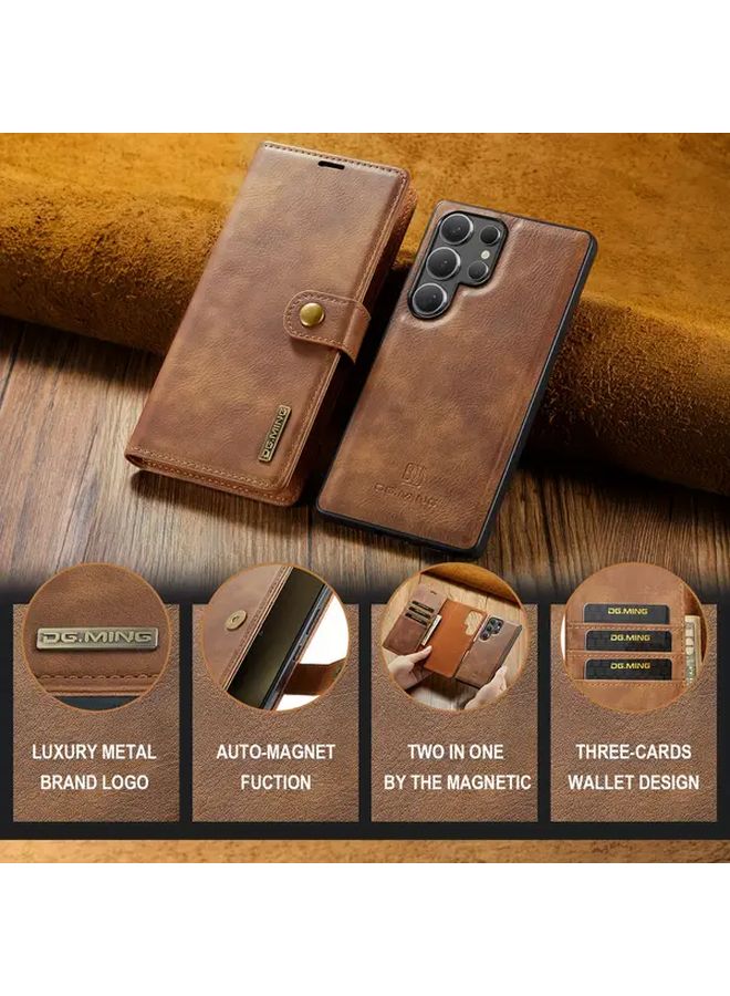 Black 2 In 1 Removable Faux Leather Wallet Phone Case For Samsung Galaxy S23 Plus - Image 3